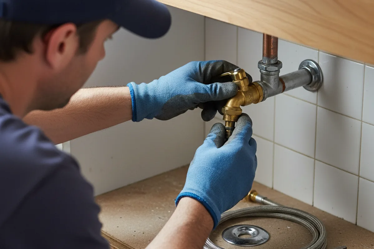 Shutoff valve and fitting work during Emergency Plumbing in Mahomet